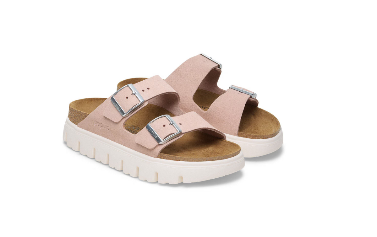 Birkenstock Arizona Chunky Suede Leather - Light Rose, Narrow