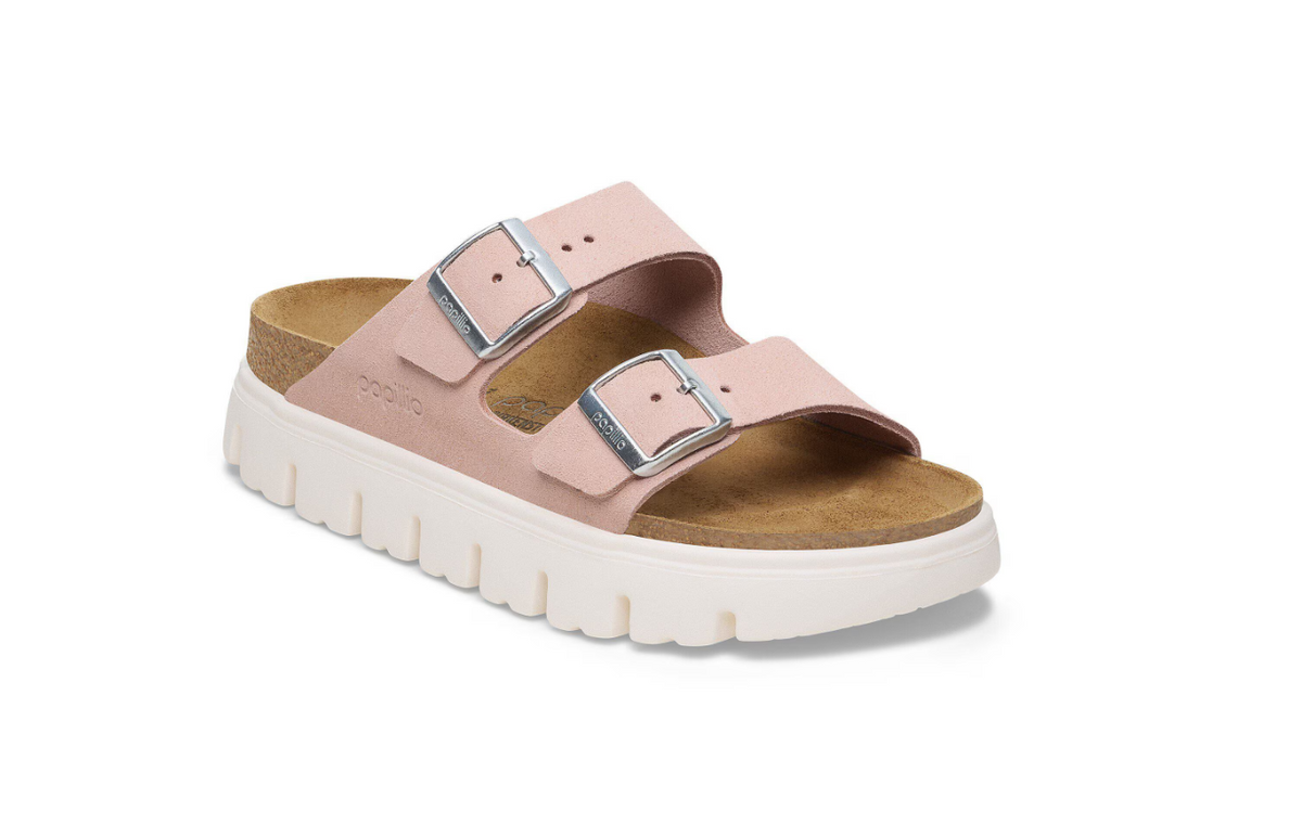 Birkenstock Arizona Chunky Suede Leather - Light Rose, Narrow