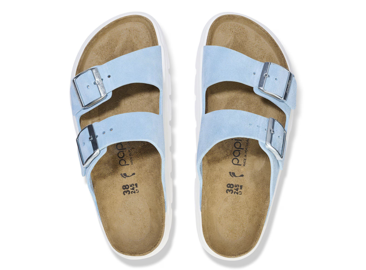 Birkenstock Arizona Chunky Suede Leather Mineral Blue