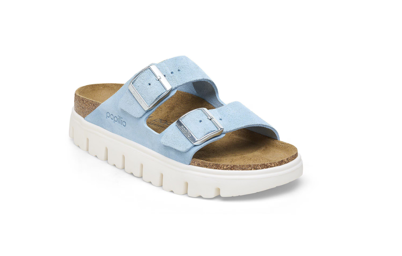 Birkenstock Arizona Chunky Suede Leather Mineral Blue