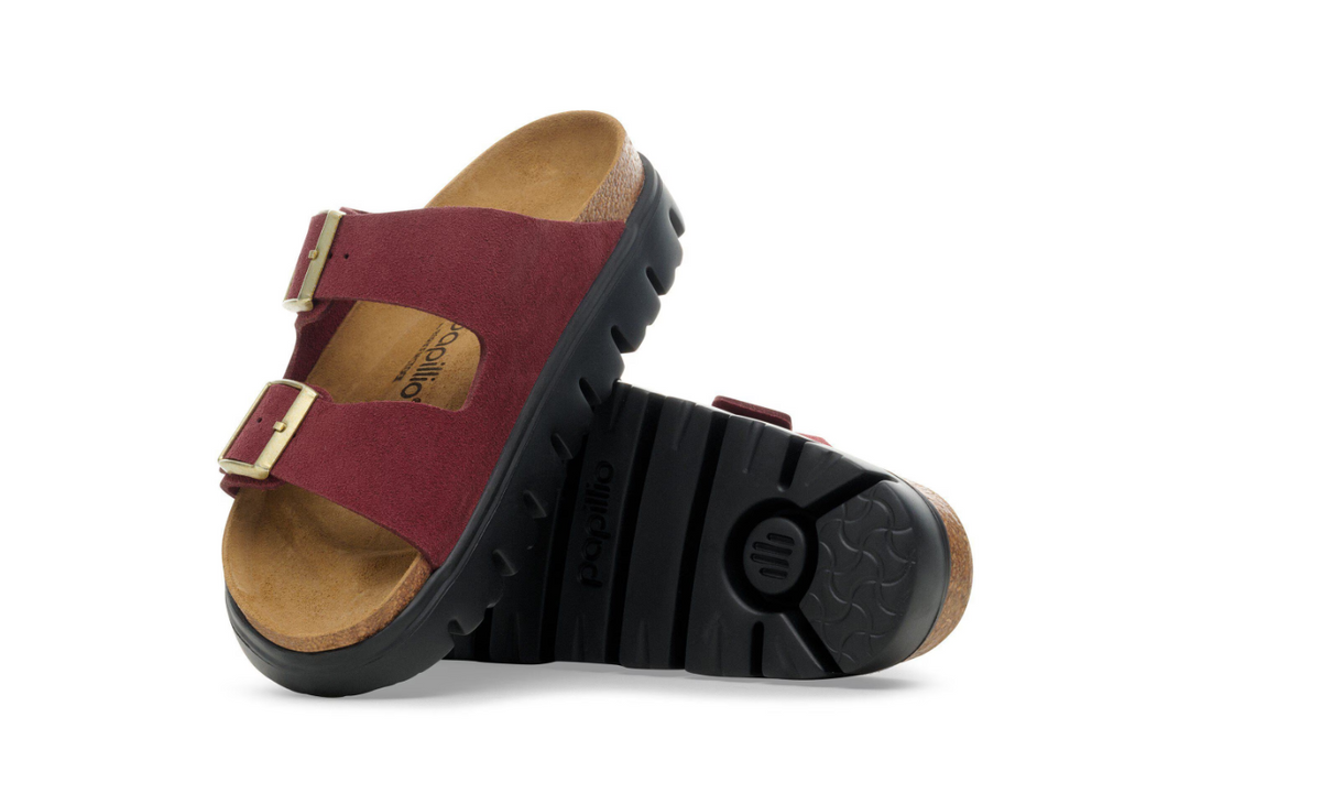Birkenstock Arizona Chunky Suede Leather Sandals - Zinfandel, Narrow