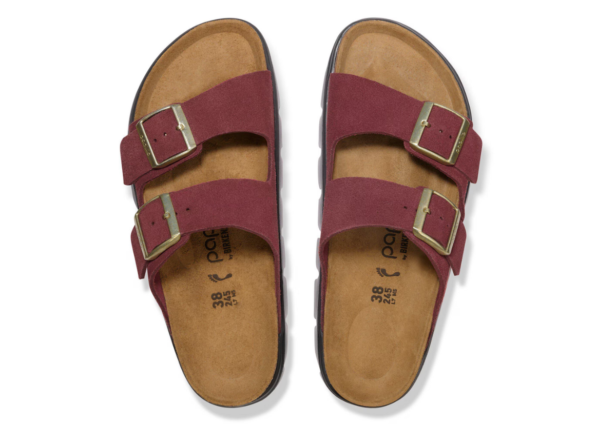 Birkenstock Arizona Chunky Suede Leather Sandals - Zinfandel, Narrow