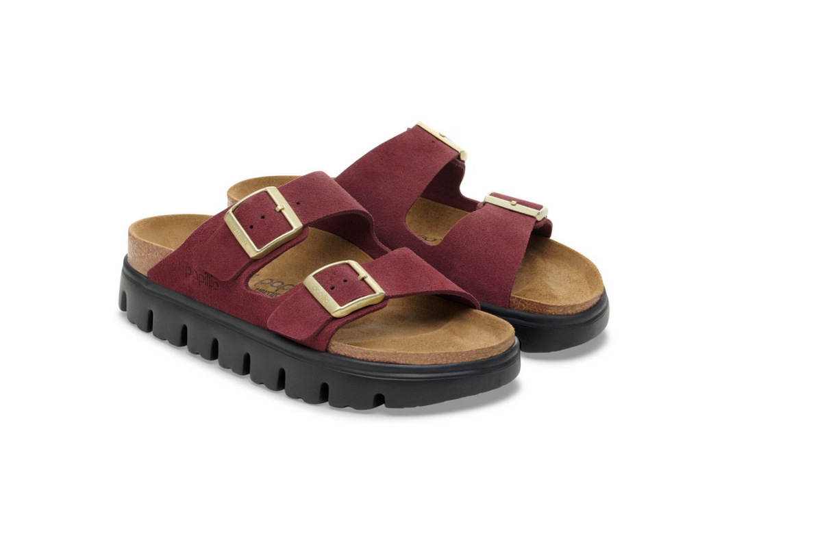 Birkenstock Arizona Chunky Suede Leather Sandals - Zinfandel, Narrow