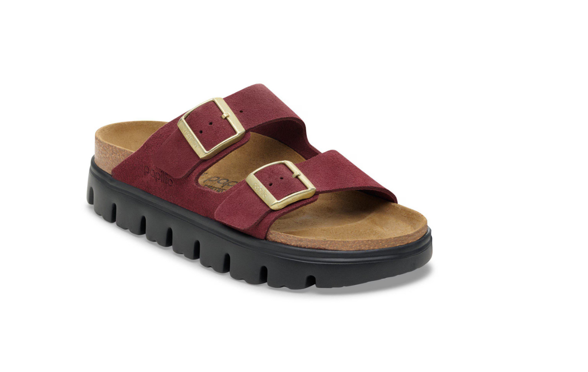 Birkenstock Arizona Chunky Suede Leather Sandals - Zinfandel, Narrow