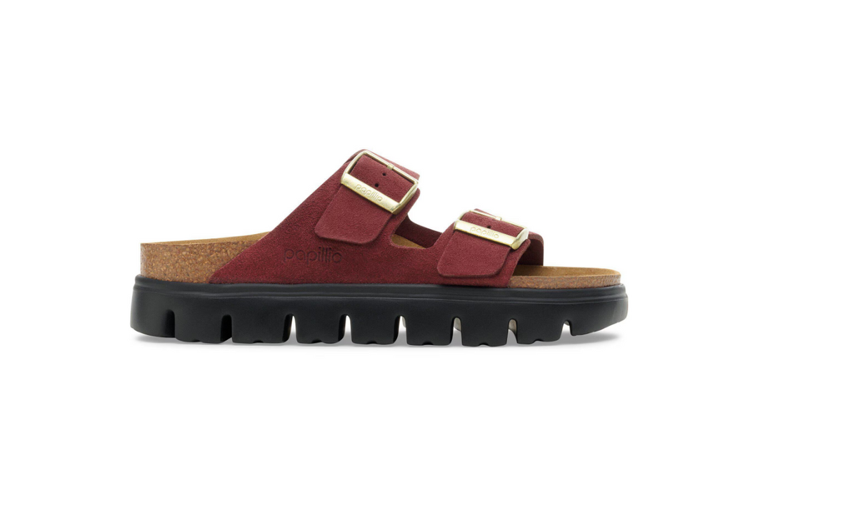Birkenstock Arizona Chunky Suede Leather Sandals - Zinfandel, Narrow
