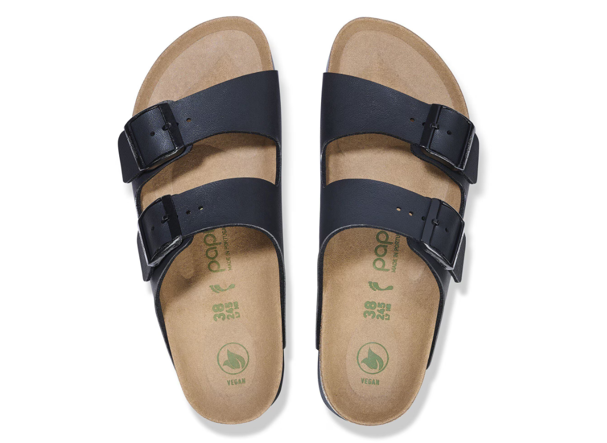 Birkenstock Arizona PAP Flex Platform Birko-Flor Sandals Black