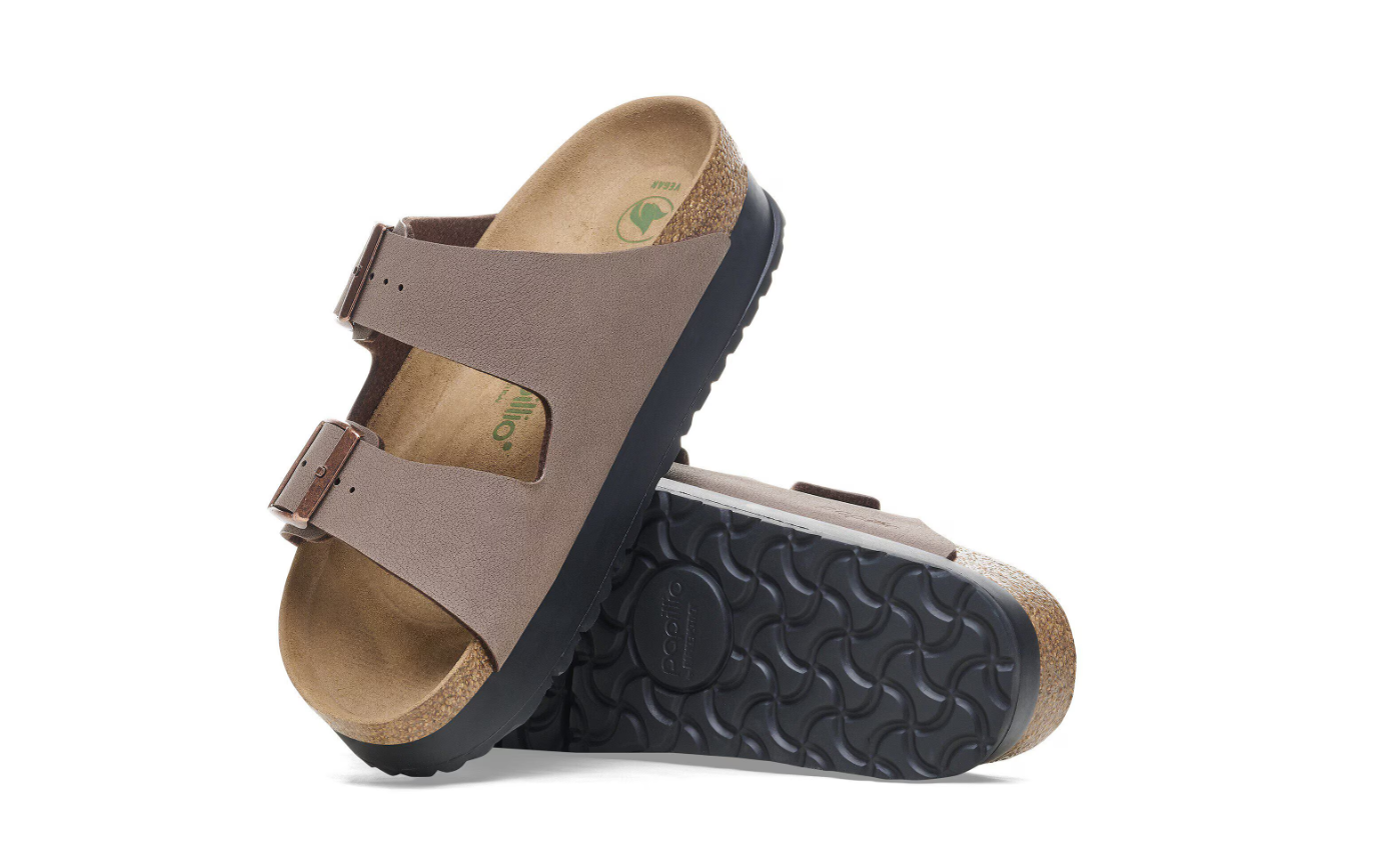 Birkenstock Arizona PAP Flex Platform Birko-Flor Sandals Mocca