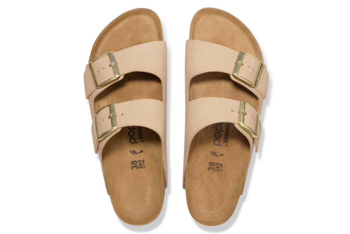 Birkenstock Arizona PAP Flex Platform Nubuck Leather  - Sandcastle, Narrow