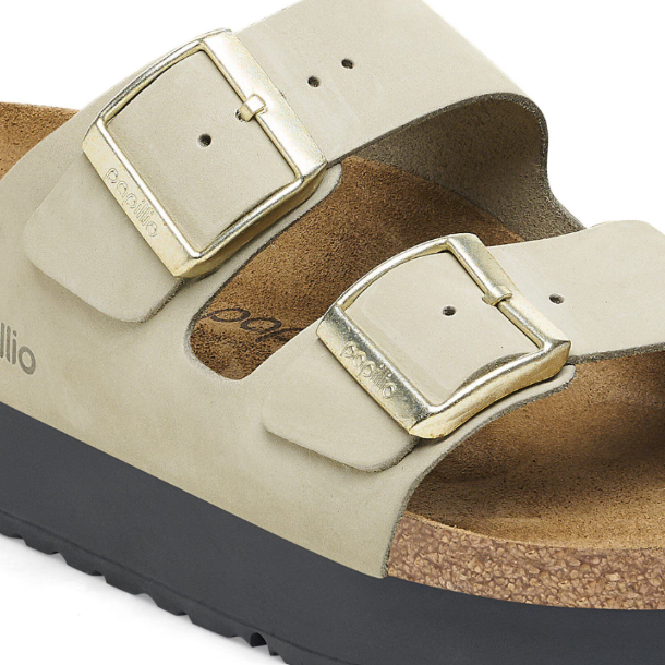 Birkenstock Arizona PAP Flex Platform Nubuck Leather Eucalyptus