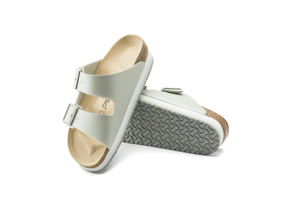 Birkenstock Arizona Platform Birko-Flor Icy Metallic Mineral