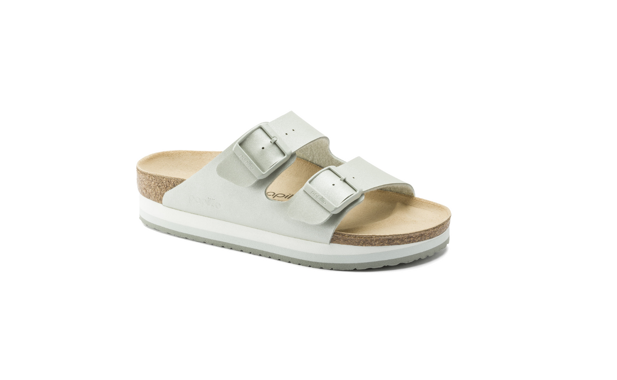 Birkenstock Arizona Platform Birko-Flor Icy Metallic Mineral