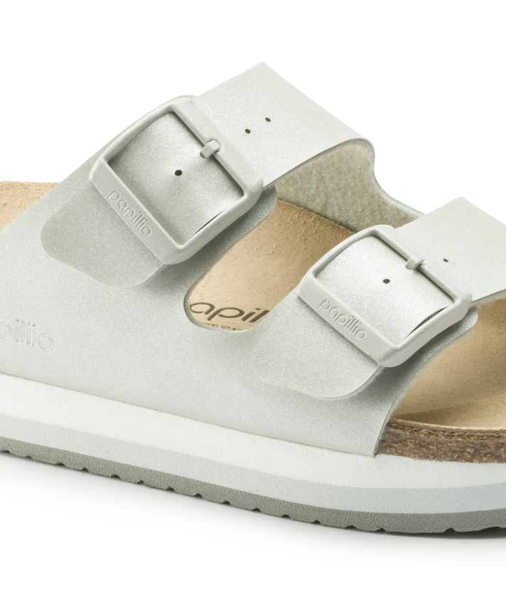 Birkenstock Arizona Platform Birko-Flor Icy Metallic Mineral