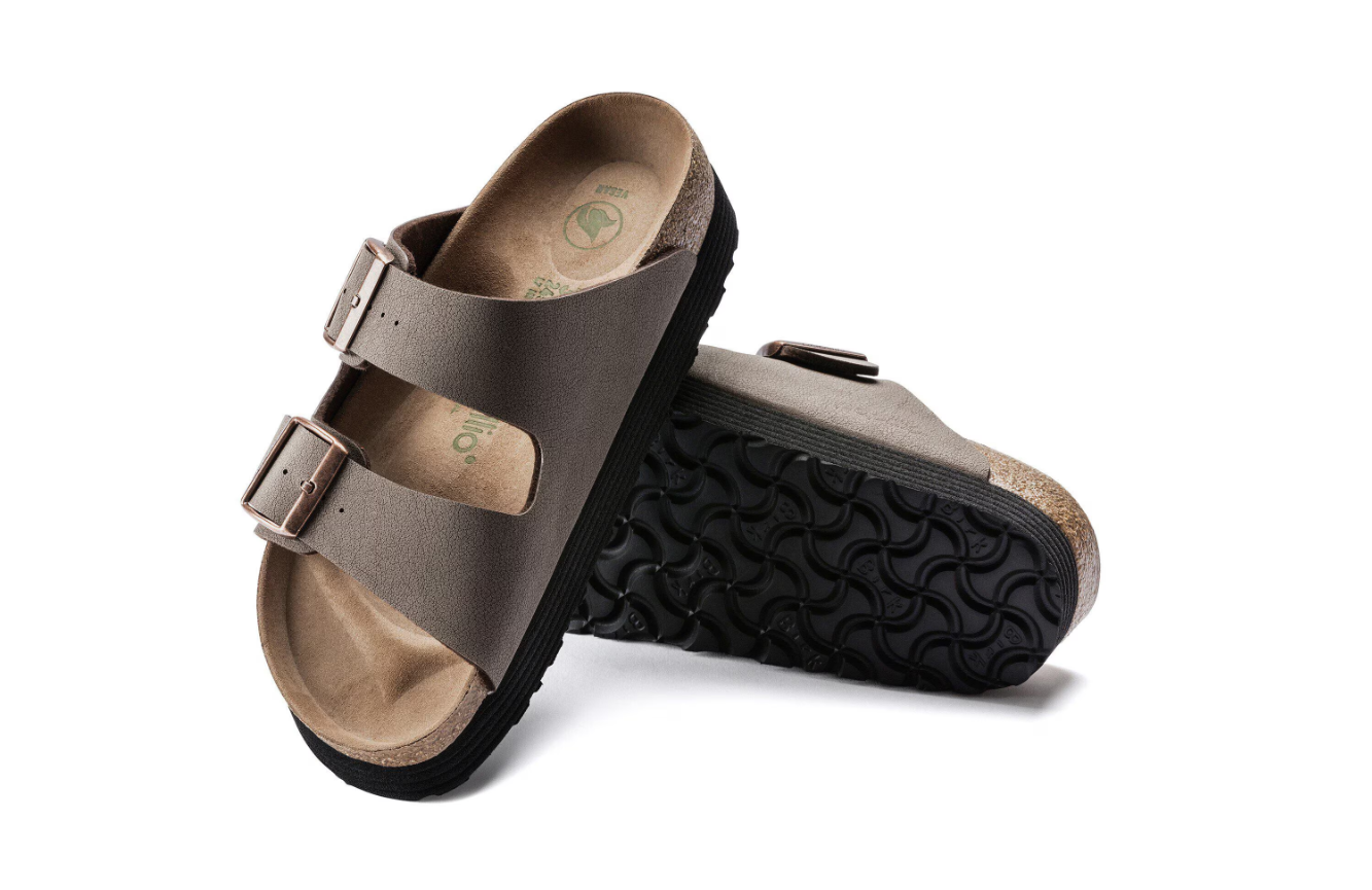Birkenstock Arizona Flex Platform Vegan Birkibuc Mocha