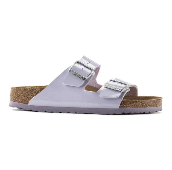 Birkenstock Arizona Birko-Flor Patent Purple Fog Sandals