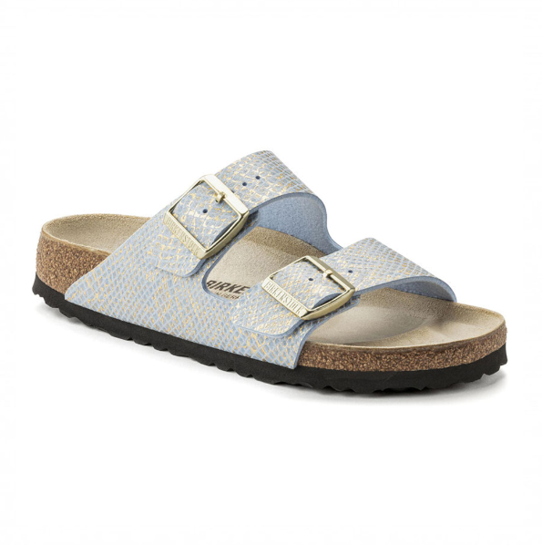 Birkenstock Arizona Shiny Python Microfiber Blue