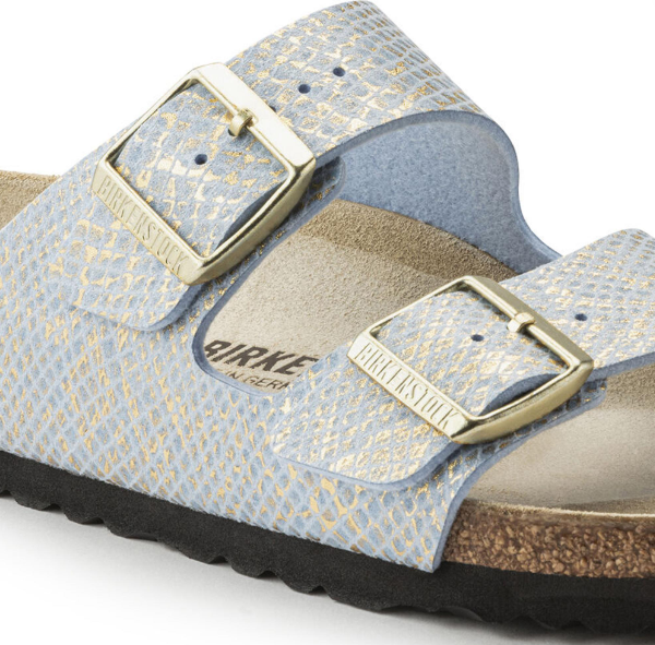 Birkenstock Arizona Shiny Python Microfiber Blue
