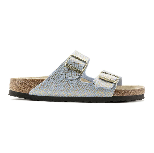 Birkenstock Arizona Shiny Python Microfiber Blue
