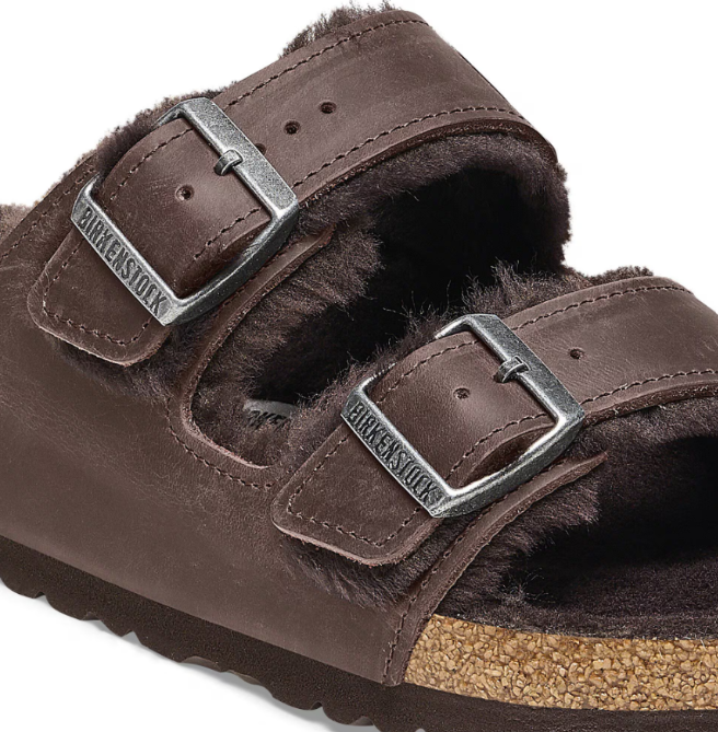 Birkenstock Arizona Shearling Oiled Leather Habana