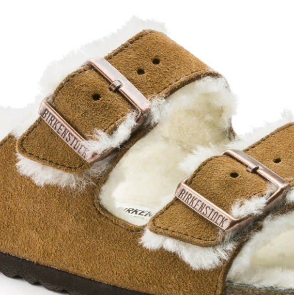 Birkenstock Arizona Shearling Suede Leather - MInk, Narrow