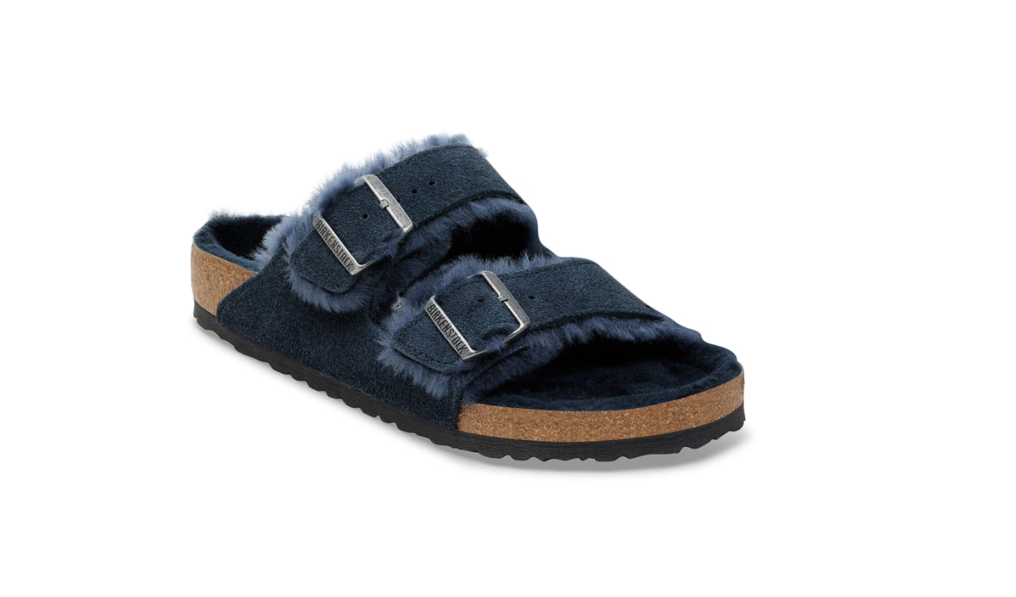 Birkenstock Arizona Shearling Suede Leather New Navy