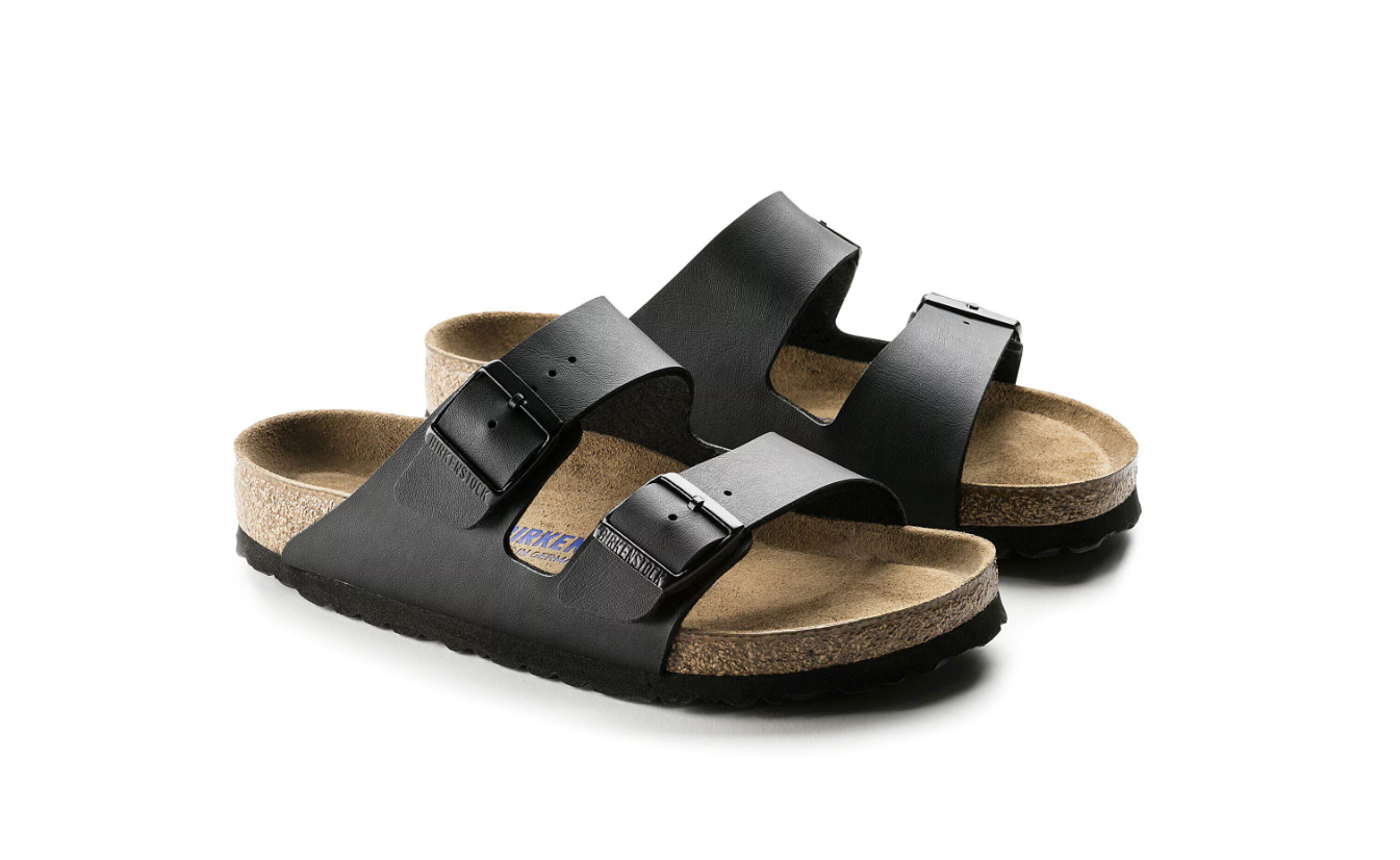 Birkenstock Arizona Soft Footbed Birko-Flor Black Sandals
