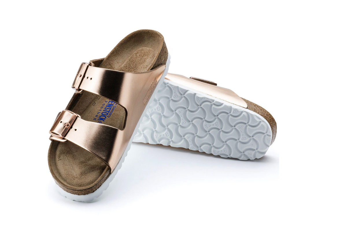 Birkenstock Arizona Soft Footbed Natural Leather Metallic - Copper, Regular