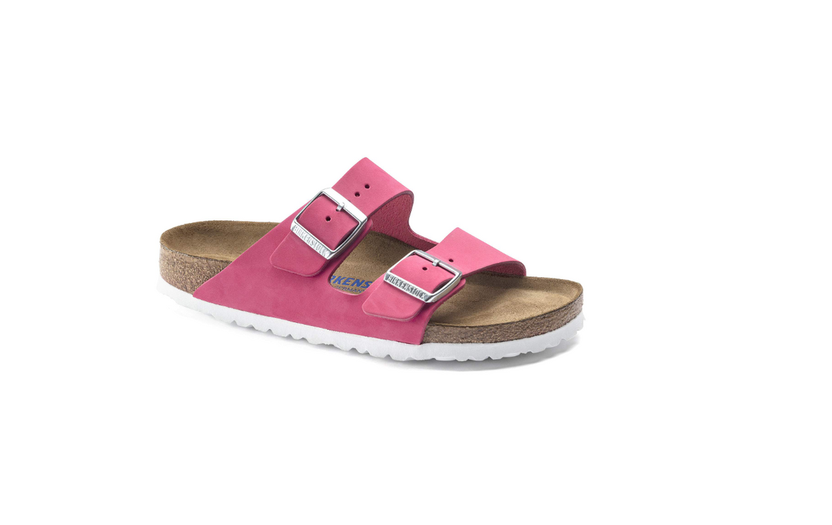 Birkenstock Arizona Soft Footbed Nubuck Leather Fuchsia - Tulip, Narrow