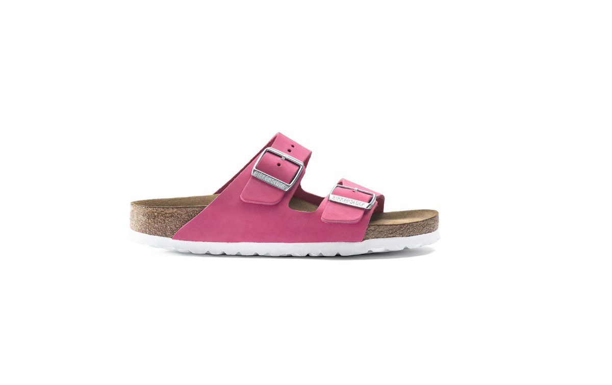 Birkenstock Arizona Soft Footbed Nubuck Leather Fuchsia - Tulip, Narrow