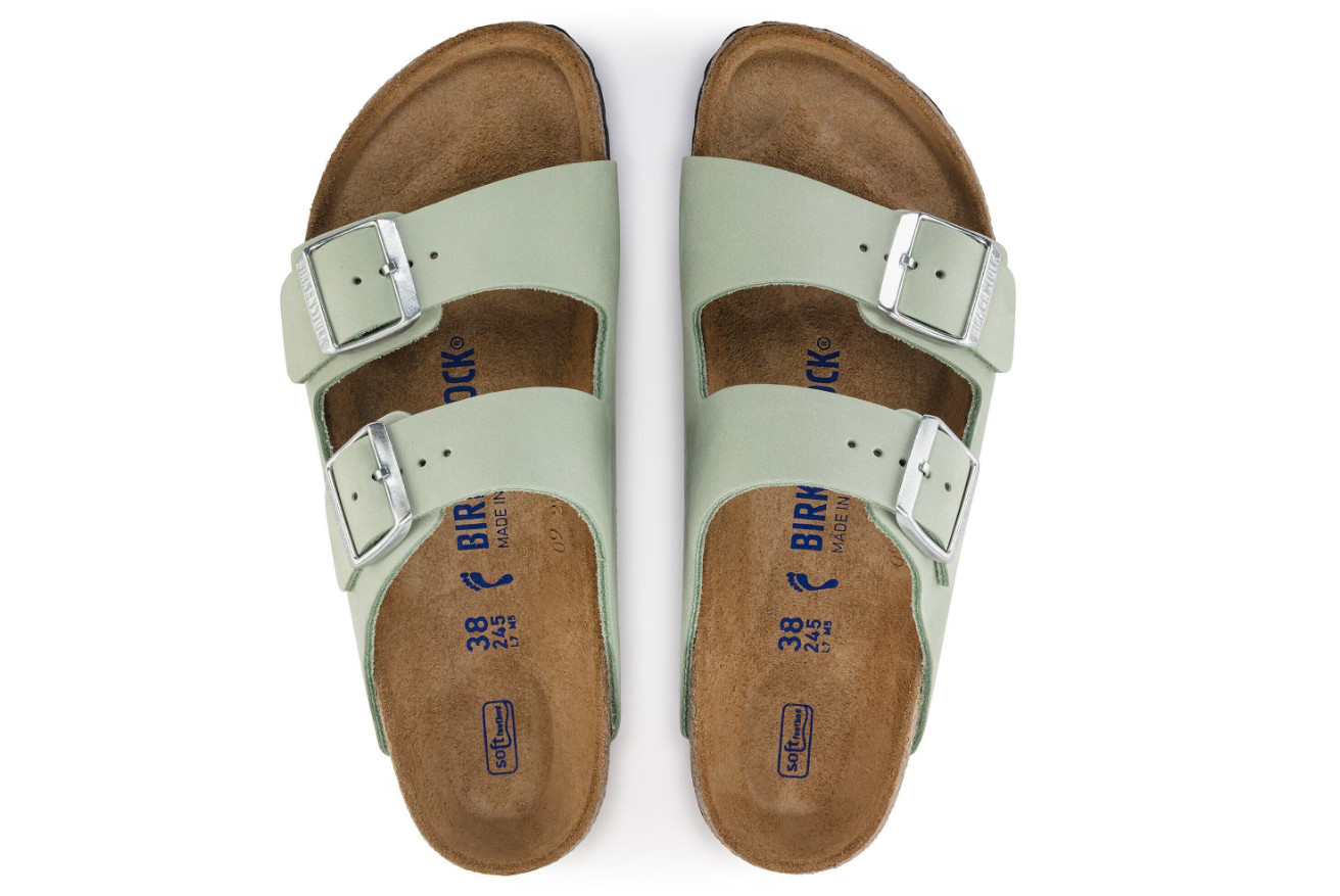 Birkenstock Arizona Soft Footbed Nubuck Leather Matcha