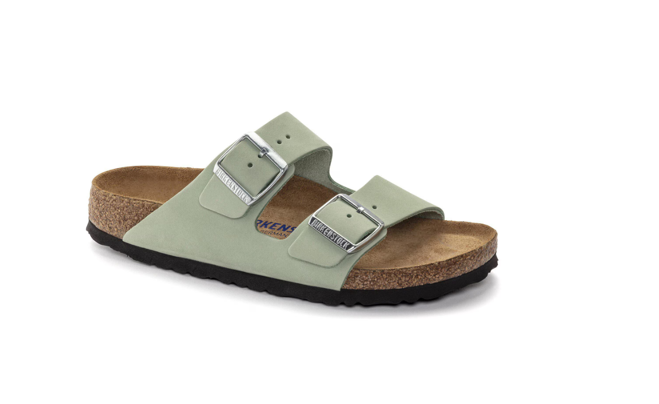 Birkenstock Arizona Soft Footbed Nubuck Leather Matcha