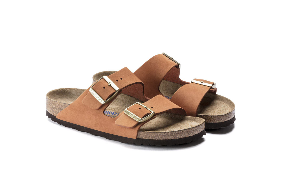Birkenstock Arizona Soft Footbed Nubuck Leather - Pecan, Narrow