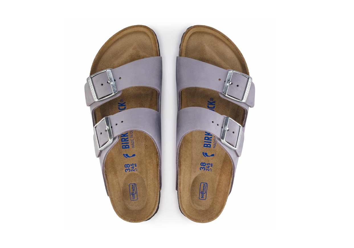 Birkenstock Arizona Soft Footbed Nubuck Leather Purple Fog