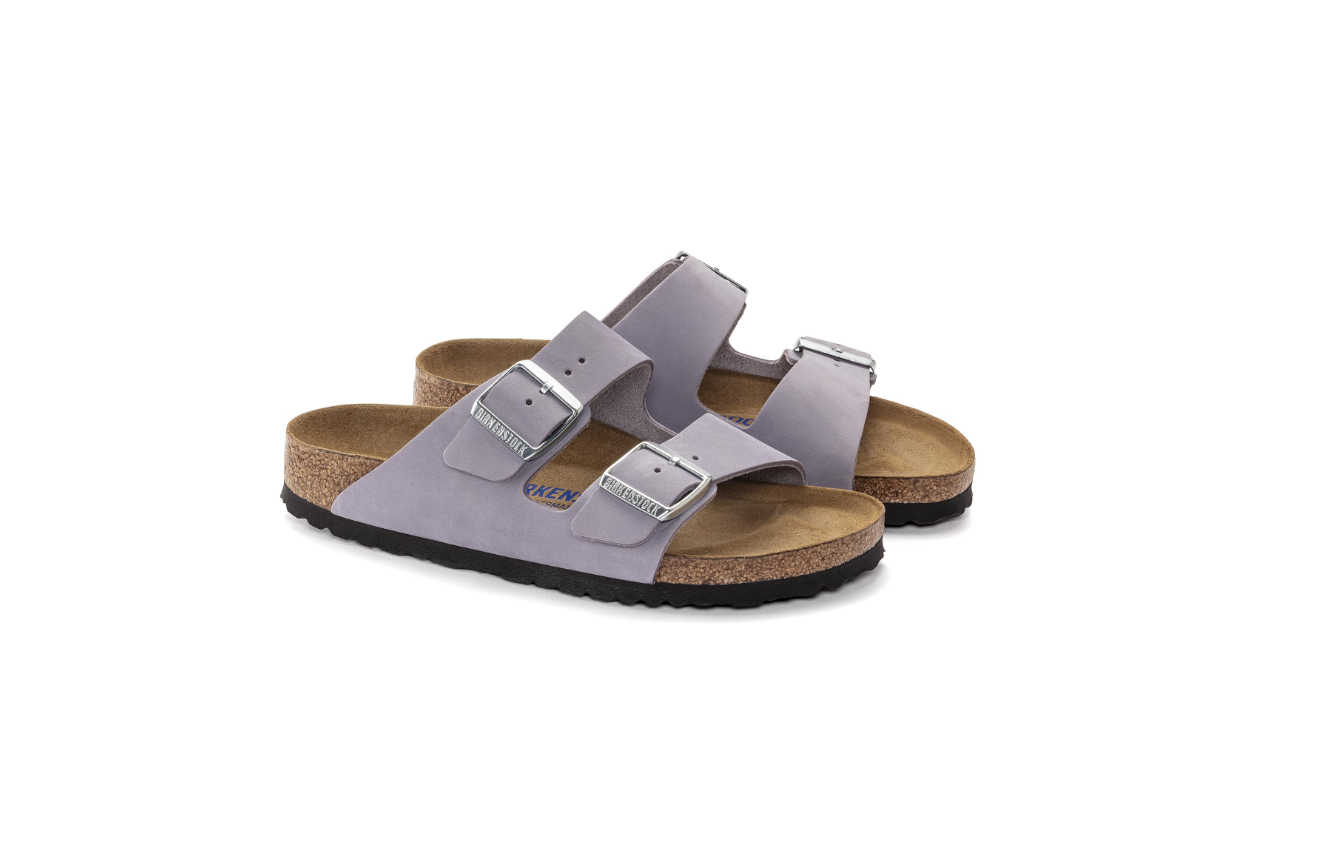 Birkenstock Arizona Soft Footbed Nubuck Leather Purple Fog