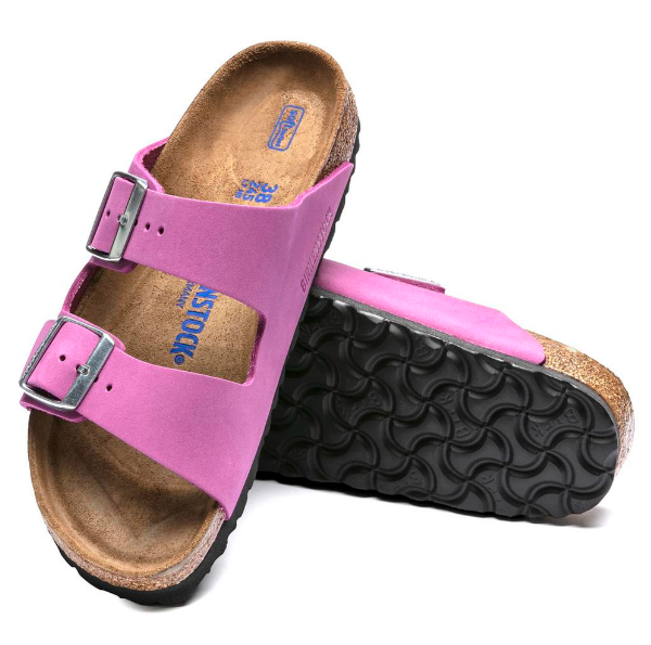Birkenstock Arizona Soft Footbed Nubuck Leather Purple - Orchid, Narrow