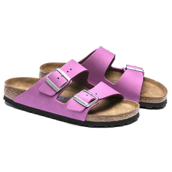 Birkenstock Arizona Soft Footbed Nubuck Leather Purple - Orchid, Narrow