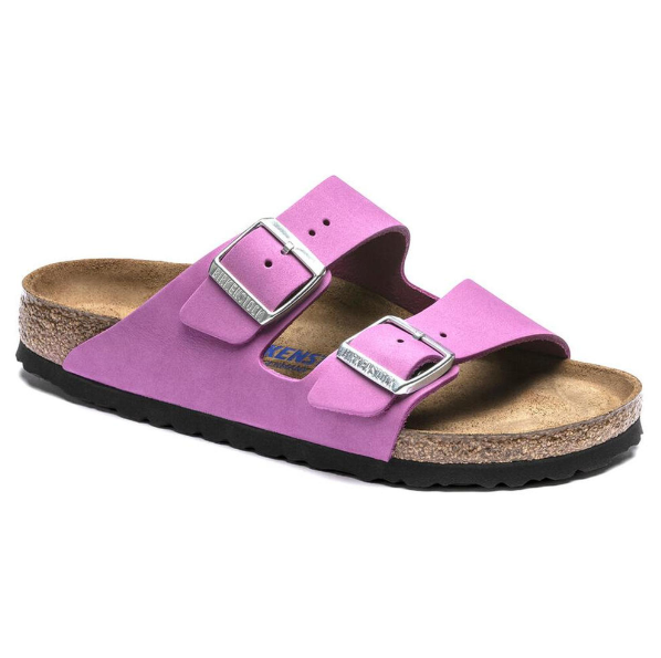 Birkenstock Arizona Soft Footbed Nubuck Leather Purple - Orchid, Narrow