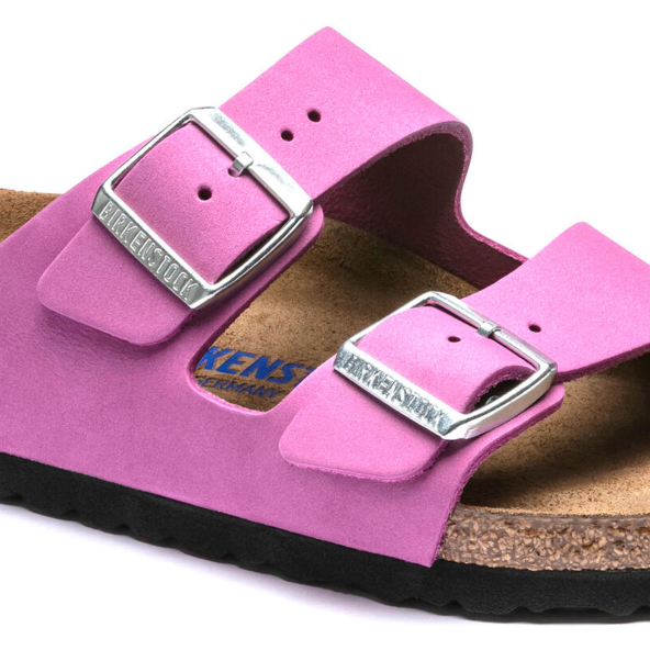 Birkenstock Arizona Soft Footbed Nubuck Leather Purple - Orchid, Narrow