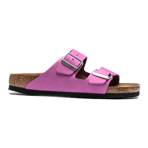 Birkenstock Arizona Soft Footbed Nubuck Leather Purple - Orchid, Narrow