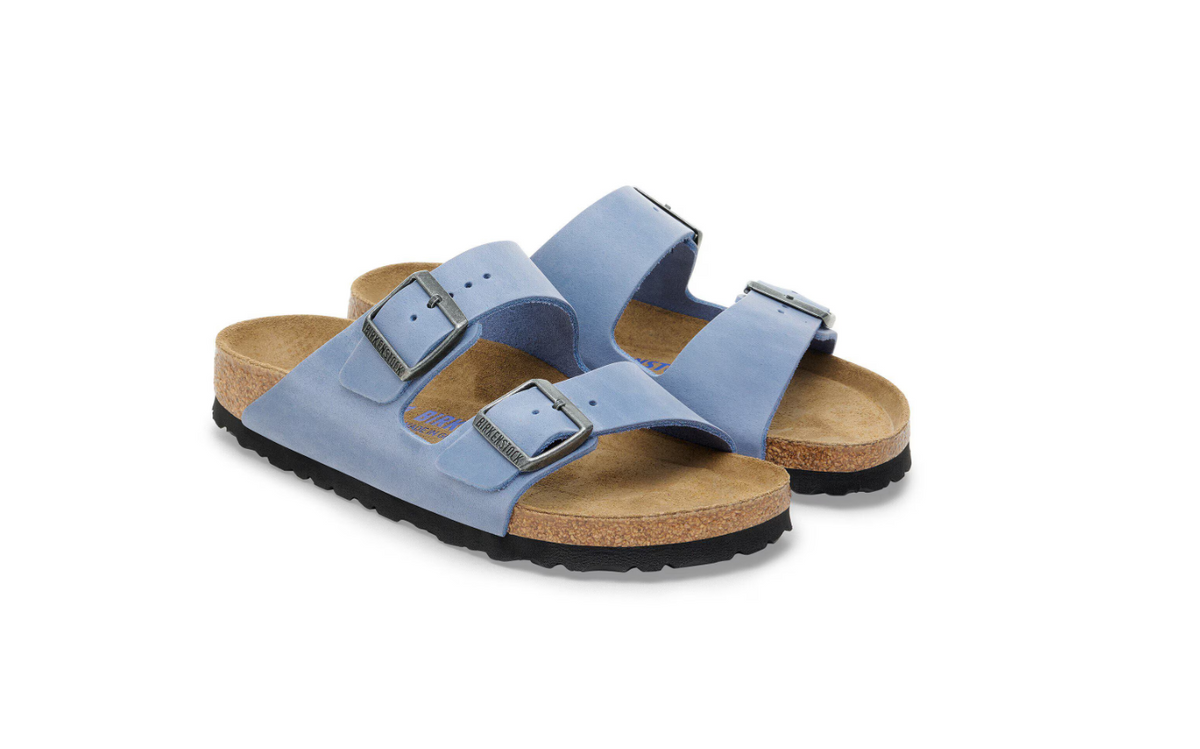 Birkenstock Arizona Soft Footbed Oiled Leather  - Elemental Blue, Regular