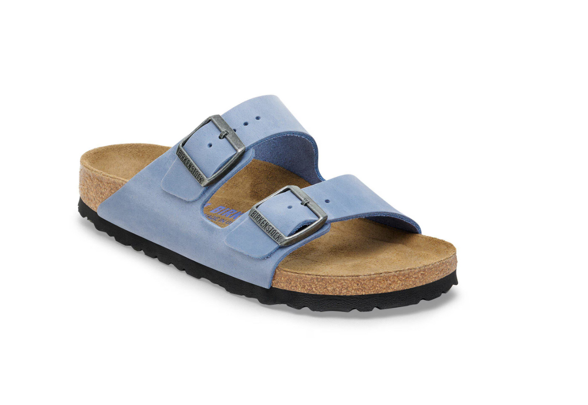 Birkenstock Arizona Soft Footbed Oiled Leather  - Elemental Blue, Regular