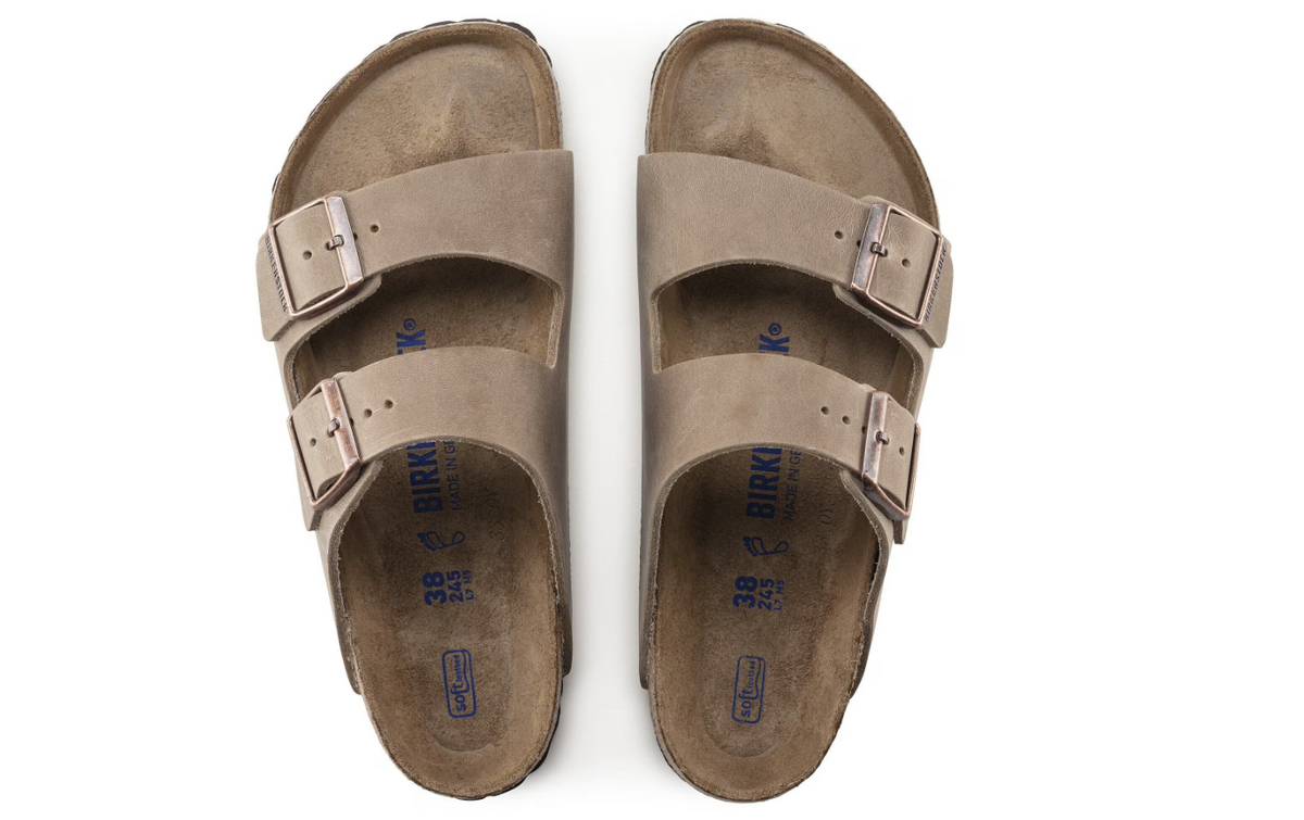 Birkenstock Arizona Soft Footbed Oiled Leather Tobacco - Brown, Regular