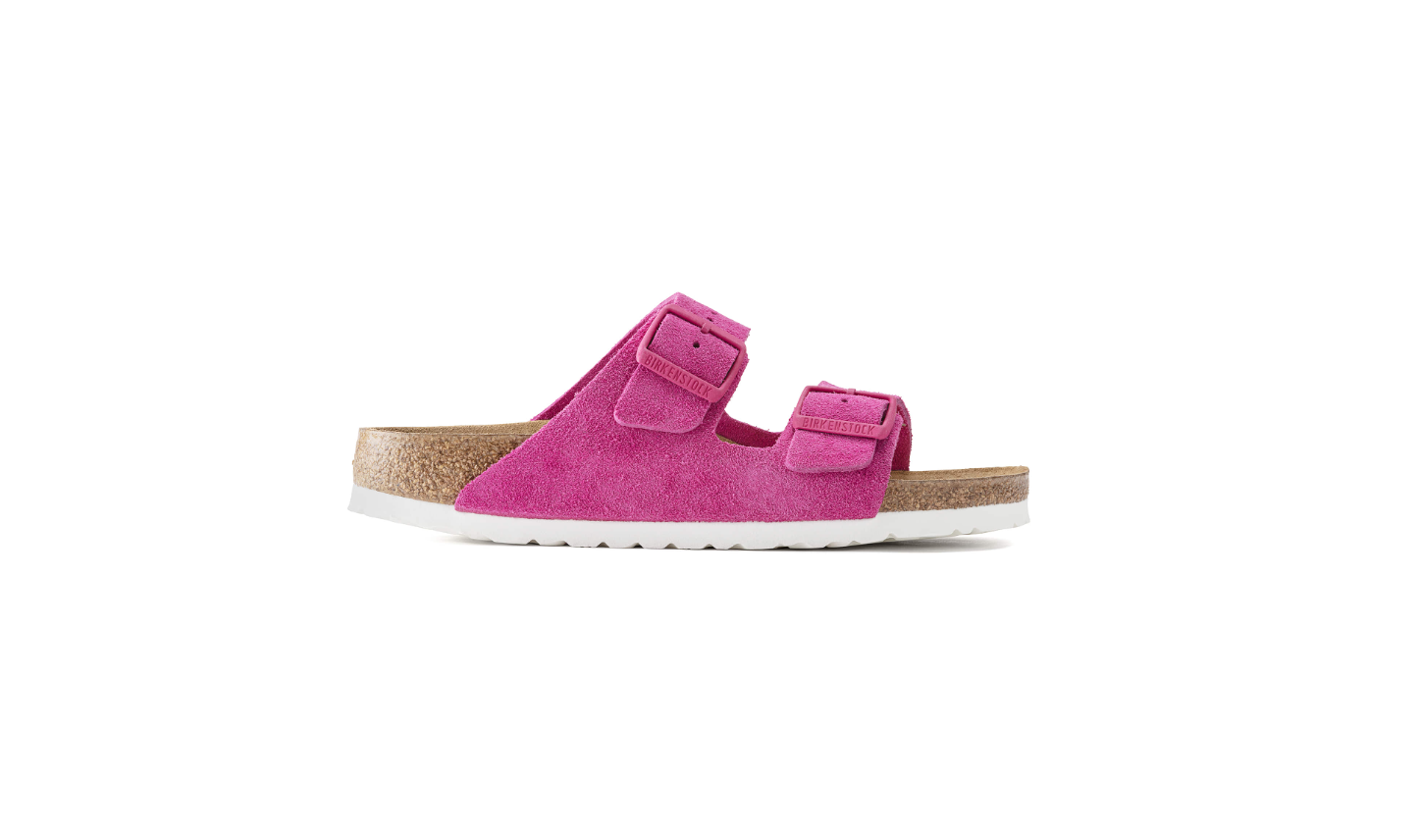 Birkenstock Arizona Soft Footbed Suede Leather Fuchsia Tulip