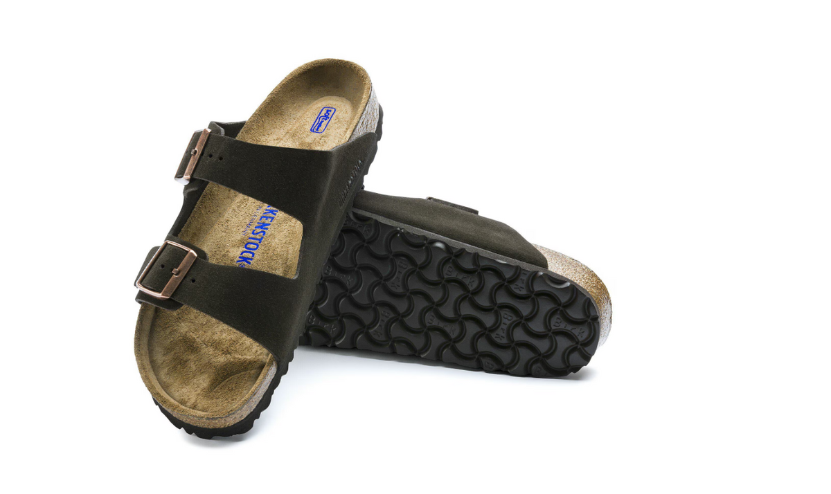 Birkenstock Arizona Soft Footbed Suede Leather - Mocha, Regular