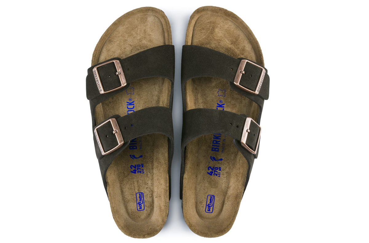 Birkenstock Arizona Soft Footbed Suede Leather - Mocha, Regular