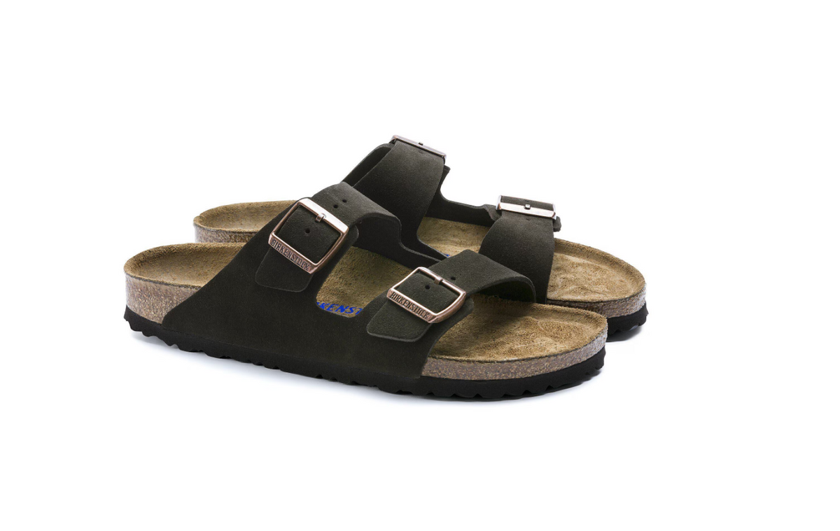 Birkenstock Arizona Soft Footbed Suede Leather - Mocha, Regular