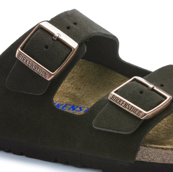 Birkenstock Arizona Soft Footbed Suede Leather - Mocha, Regular