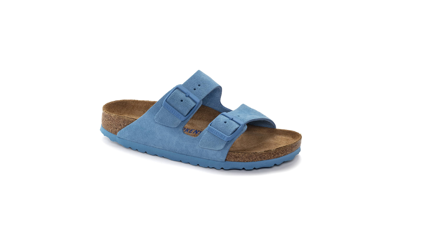 Birkenstock Arizona Soft Footbed Suede Leather Sky Blue