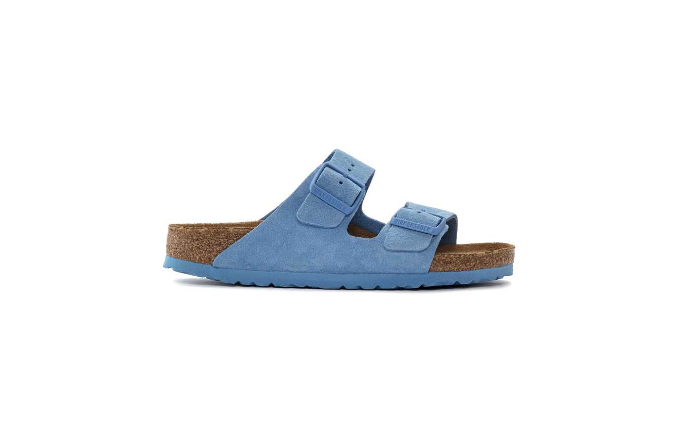 Birkenstock Arizona Soft Footbed Suede Leather Sky Blue