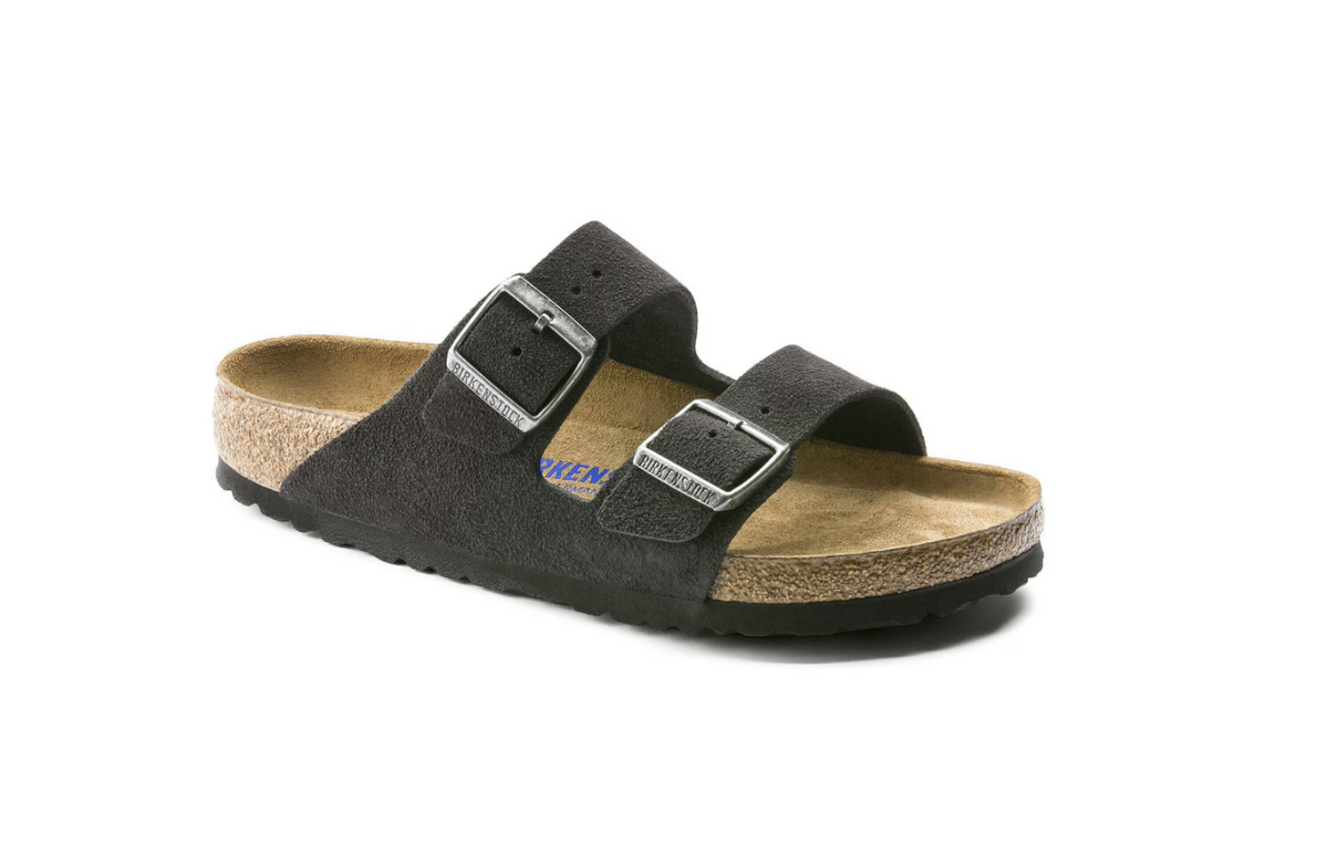 Birkenstock Arizona Soft Footbed Suede Leather Velvet Gray