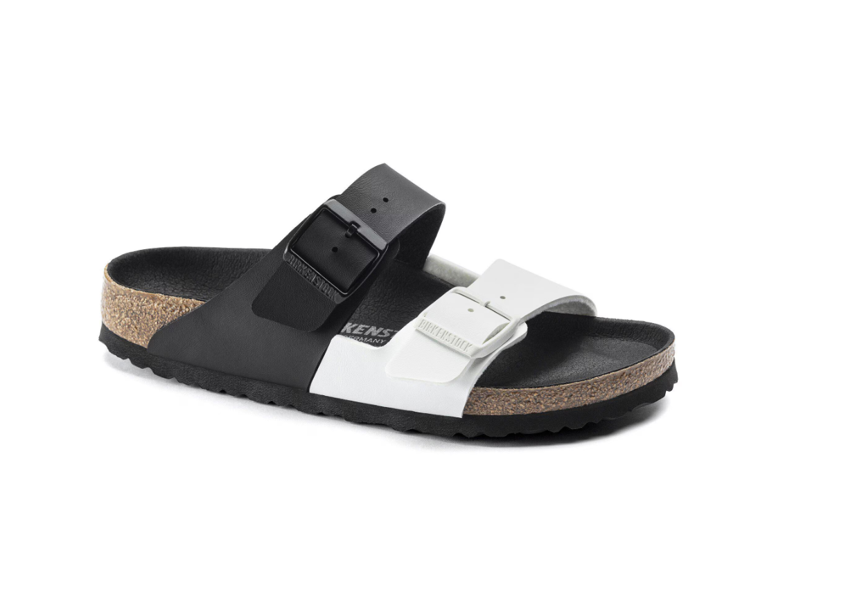 Birkenstock Arizona Split Birko-Flor Black/White Sandals